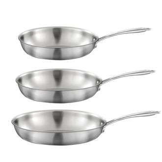 Cuisinox Lote de 3 sartenes de 24-28-32 cm acero inoxidable acero