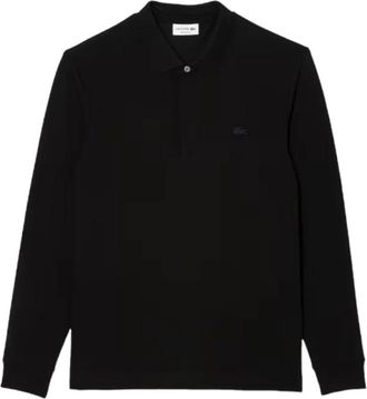 Lacoste Elegante Polo Shirt met Lange Mouwen - Heren - Polos - Zwart - 4XL - Katoen - Tops