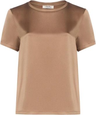 Max Mara Rebecca Top-Woven Waistcoat - Dames - T-shirts - Bruin - XS - Tops