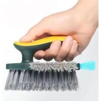 OEM Cepillo Para Juntas 4 En 1 Con Esp&aacute;tula, Cepillos De Fregado Resistentes Con Cerdas R&iacute;gidas Para Limpiar Ba&ntilde;os Y Cocinas, Azulejos, Suelos, Paredes, E