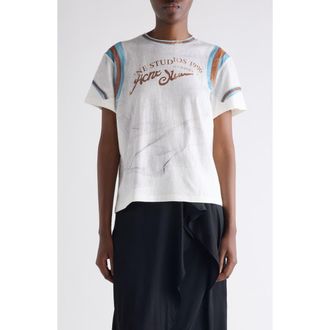 Acne Studios Trompe lOeil Logo Graphic T-Shirt in White at Nordstrom, Size X-Small