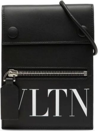 Valentino Pre-owned Cross Body Bags, female, Black, Size: ONE SIZE Pre-owned Leather Crossbody Bag