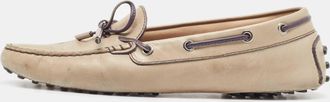 Tod's Tods Grey Leather Slip On Loafers