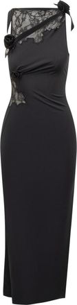 Coperni Black Lace One Shoulder Maxi Dress