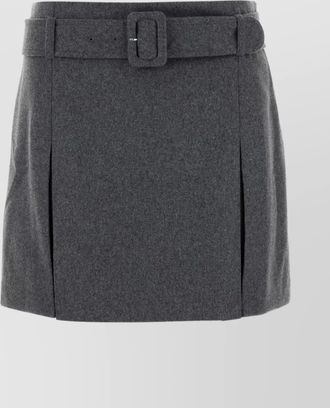 A.P.C. wool pleated mini skirt