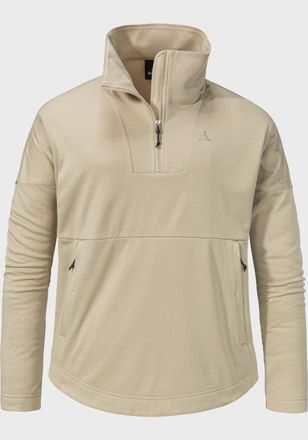 Sch&ouml;ffel Strickfleece-Pullover SCH&Ouml;FFEL Urban CIRC Fleece Style Baguio WMS, Damen, Gr. 36, beige (4705, beige), Oberstoff: 100% Polyester, Basic, hoch geschlos