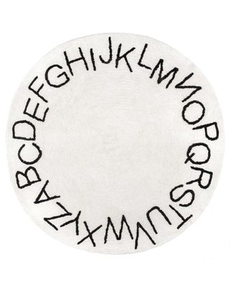 nuLOOM Nuloom Kids Round Alphabet Washable Rug