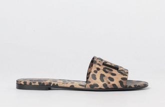 Dolce & Gabbana Sandali mules in pelle animalier con monogramma DG