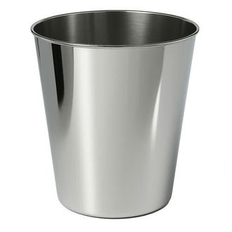 Happimess Nolan Modern Classic Smooth Steel 2-Gallon Wastebasket in Polished Steel at Nordstrom