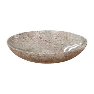 Wanda Collection Lavabo encimera de m&aacute;rmol cuarto de ba&ntilde;o 35 cm gris