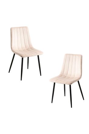 Regalos Miguel Packs Sillas Comedor - Pack 2 Sillas Liny Terciopelo - Beige