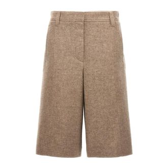 Brunello Cucinelli Korte Broeken, Dames, Beige, S, Long Shorts