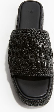 H&M Espadrille-Plateausandalen - Schwarz