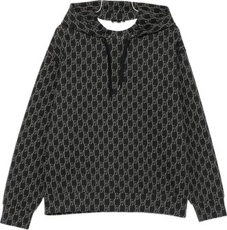 Emporio Armani Felpa con cappuccio in cotone stampato Emporio Armani