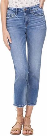 Flying Monkey Womens Mid Rise Crop Straight Jeans In Stately