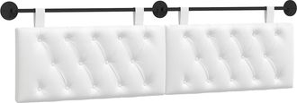 vidaXL Cabecero Colgante Blanco Tela Vidaxl