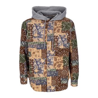 HUF Patchwork Cord Hooded Jacket - Dames - Zomerjassen - Veelkleurig - M - Katoen - Jassen
