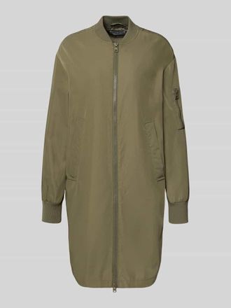 Jake*s Casual Mantel mit elastischen &Auml;rmelabschl&uuml;ssen in Khaki, Gr&ouml;&szlig;e 34