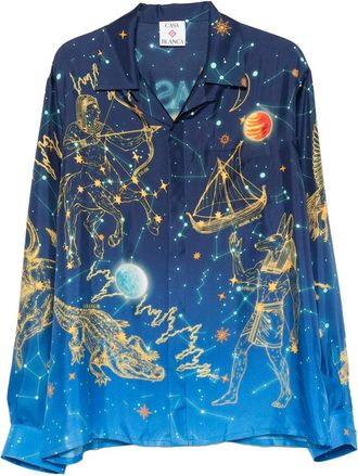 Casablanca Constellation-print Long-sleeve Shirt