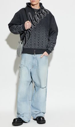 Balenciaga Sweatshirt With Logo, Mens, Black