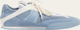 Chlo&eacute; Kick Mesh and Leather Low-Top Sneakers