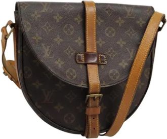 Louis Vuitton Tweedehands Canvas Louis Vuitton tassen - Dames - Vintage Schoudertas - Bruin - ONE Size - Leer - Vintage