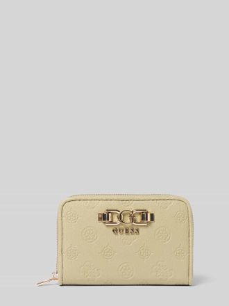 Guess Portemonnaie mit Logo-Detail in Leder-Optik Modell Anise in Mint, Gr&ouml;&szlig;e 1