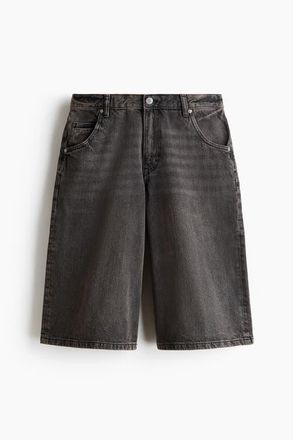 H&M Baggy Denim Shorts in Brown at Nordstrom, Size 34