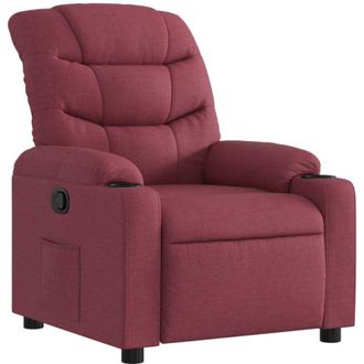 vidaXL Sill&oacute;n Reclinable De Tela Rojo Tinto Vidaxl