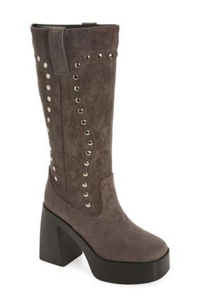 Azalea Wang Muna Moto Boot in Gray at Nordstrom Rack, Size 10