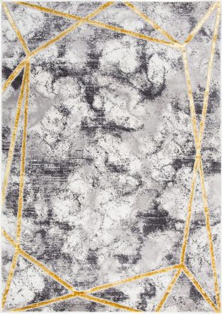 Tapiso Alfombra de salón oro gris crema 120 x 170 cm