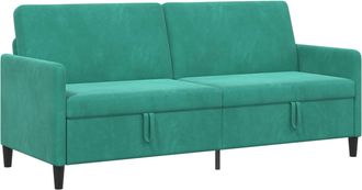 vidaXL Sof&aacute; Con Almacenamiento Tuquesa 192 X 78 X 87 Cm Poli&eacute;ster Vidaxl