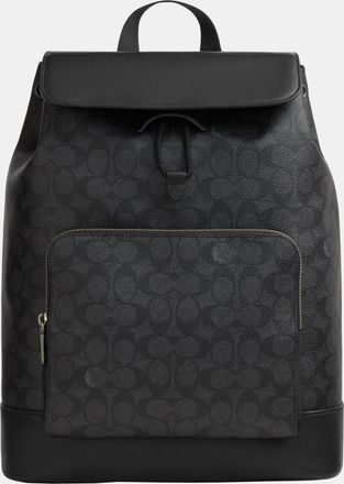 Coach Mens Turner Backpack In Signature Canvas - Charcoal - One Size