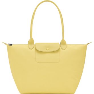 Longchamp Large Le Pliage One Nylon Shoulder Tote in Lime at Nordstrom