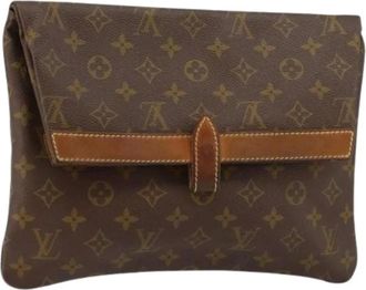 Louis Vuitton Pre-owned Clutches, female, Brown, Size: ONE SIZE Pre-owned Canvas Clutch