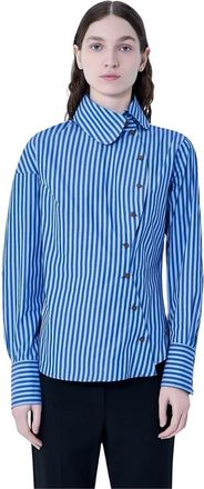 Vivienne Westwood Bella Shirt - Dames - Overhemden - Blauw - XS - Katoen - Overhemden