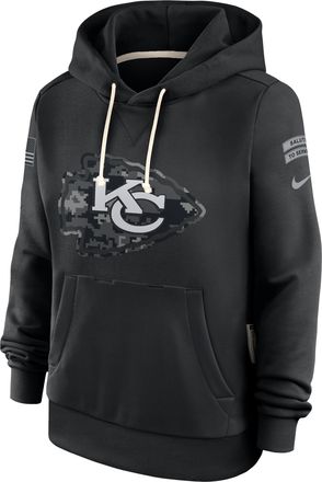 Nike Kansas City Chiefs Salute to Service Sideline Nike Womens Dri-FIT NFL Pullover Hoodie in Black | 03C300AA2G-CYB