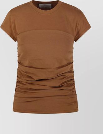 Isabel Marant ruched short sleeve crew neck top