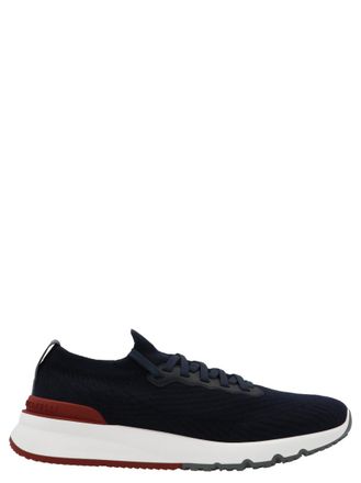 Brunello Cucinelli Navy Blue Running Sock Sneakers