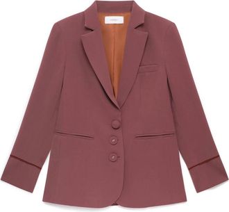Maliparmi Sabl&eacute; Crepe Blazer - Dames - Blazers - Rood - 2XL - Leer - Jassen