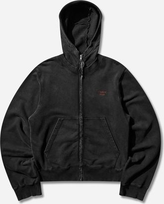Martine Rose Hooded Zip Crew Black Washed