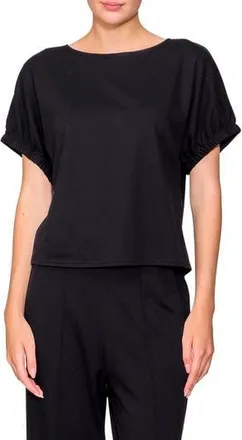 Melloday Puff Sleeve Knit Top in Black at Nordstrom Rack, Size X-Small