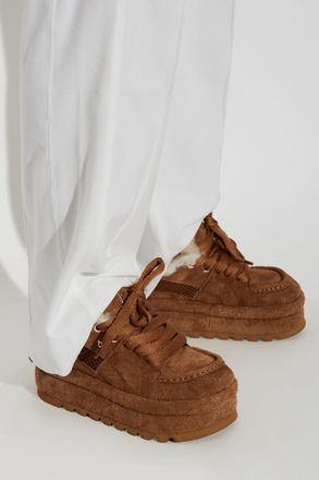 Naked Wolfe Beau Platform Shoes, Womens, Brown