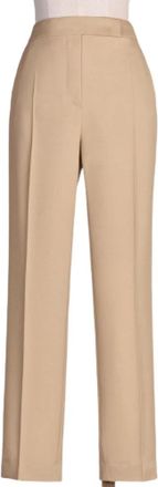 Max Mara Rechtlijnige Broeken - Dames - Straight fit broeken - Bruin - M - Wol - Broeken