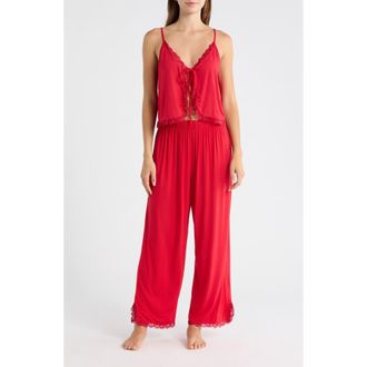 Free People Sleepless Summer Pajamas in Red Combo at Nordstrom, Size X-Small