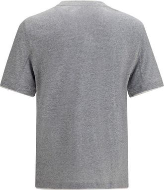 Brunello Cucinelli Mens Gray Cotton T-Shirt