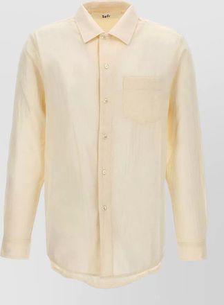 S&eacute;fr cotton long-sleeve shirt