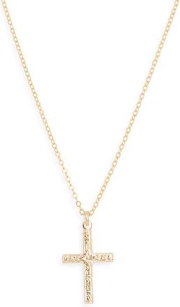 Set & Stones Levi Cross Pendant Necklace in Gold at Nordstrom