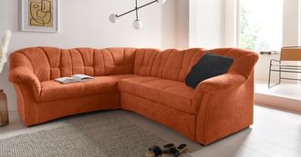 Domo Collection Ecksofa »Papenburg B/T/H: 242/190/84 cm L-Form« wahlweise mit Bettfunktion, Langer Schenkel links oder rechts