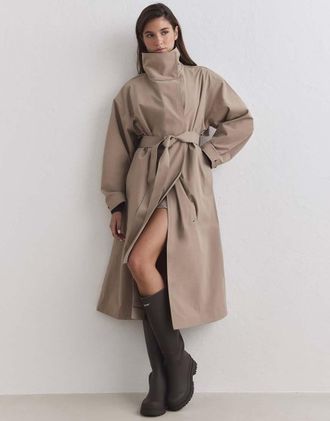 Aim'n cappotto impermeabile color espresso-Marrone
